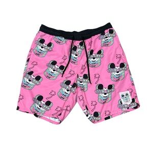 Neff Mens Disney Collection Colorful Swim Trunks Classic Fit Size Medium